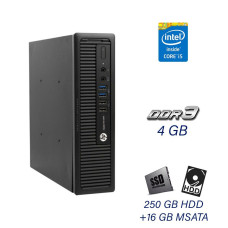 Комп'ютер HP T820 Flexible USFF / Intel Core i5-4440 (4 ядра по 3.1 - 3.3 GHz) / 4 GB DDR3 / 16 GB SSD M.2 + 250 GB HDD / Intel HD Graphics 4600 б/в