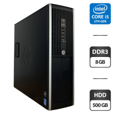 Комп'ютер HP Compaq Elite 8300 SFF / Intel Core i5-2400 (4 ядра по 3.1 - 3.4 GHz) / 8 GB DDR3 / 500 GB HDD / Intel HD Graphics 2500 / VGA б/в