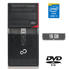 Комп'ютер Fujitsu Esprimo P420 E85+ Tower / Intel Core i3-4130 (2 (4) ядра по 3.4 GHz) / 16 GB DDR3 / no HDD / Intel HD Graphics 4400 / 280W / DVD-RW / DVI б/в