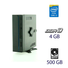 Системний блок Komparsa IU67 USFF / Intel Core i3-2120 (2(4) ядра по 3.3 GHz) / 4 GB DDR3 / 500 GB HDD / DVD-RW / Без блоку живлення б/в