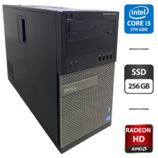 Комп'ютер Dell OptiPlex 7010 Tower / Intel Core i5-3570 (4 ядра по 3.4 - 3.8 GHz) / 8 GB DDR3 / 256 GB SDD / AMD Radeon HD 6450, 1 GB GDDR3, 64-bit / DVD-ROM / HDMI б/в