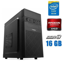 Ігровий ПК Vinga CS112B Tower NEW / Intel Xeon E3-1240 v3 (4 (8) ядра по 3.4 - 3.8 GHz) (аналог i7-4770) / 16 GB DDR3 / 256 GB SSD + 2000 GB HDD / AMD Radeon R9 350, 2 GB GDDR5, 128-bit б/в