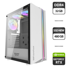 Ігровий ПК DarkFlash DK151 Tower NEW / Intel Xeon E5-2697 v3 (14 (28) ядер по 2.6 - 3.6 GHz) / 32 GB DDR4 / 480 GB SSD NEW / nVidia GeForce RTX 3070, 8 GB GDDR6, 256-bit / HDMI / 600W б/в