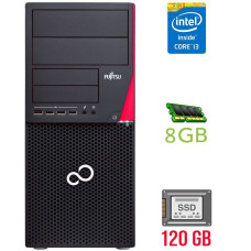 Комп'ютер Fujitsu Esprimo P720 E90+ Tower / Intel Core i3-4160 (2(4) ядра по 3.6GHz) / 8GB DDR3 / 120GB SSD / HD Graphics 4400 / 280W / DisplayPort / DVI б/в