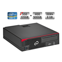 Комп'ютер Fujitsu Esprimo D757 E90+ SFF / Intel Core i5-6500 (4 ядра по 3.2 - 3.6 GHz) / 8 GB DDR4 / 120 GB SSD NEW + 500 GB HDD / Intel HD Graphics 530 / DVI б/в