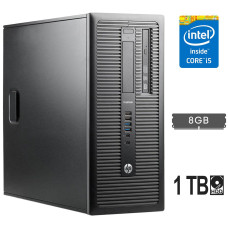 Комп'ютер HP ProDesk 600 G1 Tower / Intel Core i5-4570 (4 ядра по 3.2-3.6 GHz) / 8GB DDR3 / 1000GB HDD / HD Graphics 4600 / DVD-ROM / DisplayPort б/в