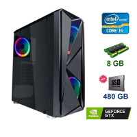 Ігровий ПК First Player Color ATX NEW / Intel Core i5-6500 (4 ядра по 3.2 - 3.6 GHz) / 8 GB DDR4 / 480 GB SSD NEW / nVidia GeForce GTX 1660 Super NEW, 6 GB DDR6, 192-bit / 500W NEW / HDMI, DP, DVI б/в