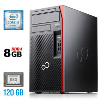 Комп'ютер Fujitsu Esprimo P757/E90+ Tower / Core i5-6500 (4 ядра по 3.2-3.6 GHz) / 8GB DDR4 / 120GB SSD / HD Graphics 530 / 280W / DisplayPort / DVI б/в