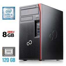 Комп'ютер Fujitsu Esprimo P757/E90+ Tower / Core i5-6500 (4 ядра по 3.2-3.6 GHz) / 8GB DDR4 / 120GB SSD / HD Graphics 530 / 280W / DisplayPort / DVI б/в