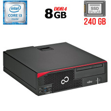 Комп'ютер Fujitsu Esprimo D556 E85+ SFF / Intel Core i3-6100 (2 (4) ядра по 3.7 GHz) / 8 GB DDR4 / 240 GB SSD / Intel HD Graphics 530 / 280W / DVD-ROM / DisplayPort б/в