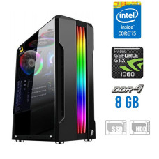 Ігровий ПК / Intel Core i5-4440 (4 ядра по 3.1 - 3.3 GHz) / 8 GB DDR3 / 120 GB SSD + 500 GB HDD / nVidia GeForce GTX 1060, 6 GB GDDR5, 192-bit / 450W б/в