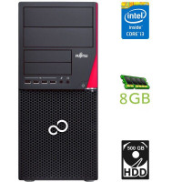 Комп'ютер Fujitsu Esprimo P720 E90+ Tower / Core i3-4160 (2(4) ядра по 3.6GHz) / 8GB DDR3 / 500GB HDD / HD Graphics 4400 / 280W / DisplayPort / DVI б/в