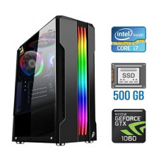 Ігровий ПК Tower / Intel Core i7-3770 (4 (8) ядра по 3.4 - 3.9 GHz) / 8 GB DDR3 / 500 GB SSD NEW / GeForce GTX 1060, 6 GB GDDR5, 192-bit б/в