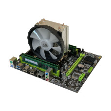 Материнська плата + CPU + RAM + Кулер: X79 2.82a + Intel Xeon E5-2650v2 (8ядер по 2.6) + 16GB DDR3 + Кулер
