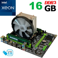 Материнська плата X79 2.72 / socket LGA2011 Xeon E5-2670v2 / 10 (20) ядра 2.5-3.3GHz/16GB DDR3 ОЗУ