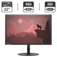Монітор Б-клас Lenovo ThinkVision T2254A / 22" (1680x1050) TN / DVI, VGA б/в