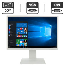Монітор Б-клас Acer B223WL White / 22" (1680x1050) TN / VGA, DVI, Audio / VESA 100x100 б/в