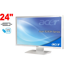 Монітор Acer B246HL / 24" (1920x1080) TN / 1x DVI, 1x VGA, 2x USB 3.0 / VESA 100x100 б/в