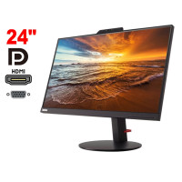 Монітор Lenovo ThinkVision T24v-10 / 24" IPS / 1x HDMI, 1x VGA, 1x DisplayPort, 2x USB 3.0, 1x Type-B, 1x Audio / VESA 100x100 + Кабель USB to Print 3.0 NEW б/в