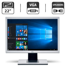 Монітор Б-клас Fujitsu B22w-5 / 22" (1680x1050) TN / DVI, VGA, Audio / VESA 100x100 / Вбудовані динаміки 2x 1.0W б/в