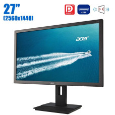Монітор Acer B276HU / 27" IPS / HDMI, DisplayPort, USB Type-C, USB 3.0, Audio / VESA 100x100 / Вбудовані колонки 2x 2W б/в
