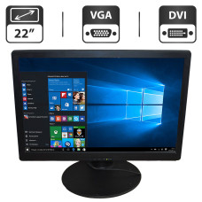 Монітор Б-клас Belinea BP10004 / 22" (1680x1050) TN / VGA, DVI / 2x 1W / VESA 100x100 + Кабелі (VGA та живлення) в комплекті б/в