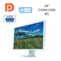Монітор EIZO FlexScan EV2436W / 24" (1920x1200) IPS / 1x DP, 1x VGA, 1x DVI / Вбудовані колонки 2х 1W б/в