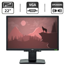 Монітор Б-клас Fujitsu Business Line B22W-6/22" (1680x1050) TN/VGA, DVI, DisplayPort / Вбудовані колонки 2x 2W/VESA 100x100 б/в