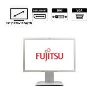 Монітор Fujitsu B24w-6 / 24" (1920x1200) TN / USB 2.0, DVI, DisplayPort, VGA, Audio / Вбудовані колонки б/в