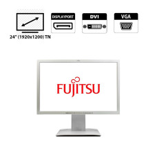 Монітор Fujitsu B24w-6 / 24" (1920x1200) TN / USB 2.0, DVI, DisplayPort, VGA, Audio / Вбудовані колонки б/в