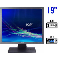 Монітор Acer B193 / 19" (1280x1024) TN / DVI, VGA / VESA 100x100 / Вбудовані колонки (2x 1W) б/в