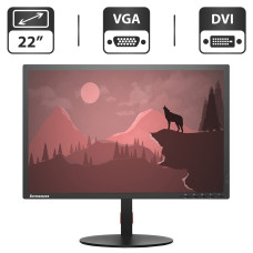 Монітор Б-класс Lenovo ThinkVision T2254A / 22" (1680x1050) TN / DVI, VGA + Кабелі підключення б/в
