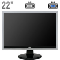 Монітор АОС 2219Vwa / 22" (1680x1050) TN / DVI, VGA, Audio / VESA 100x100 / Вбудовані колонки 2x 2W б/в