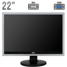 Монітор АОС 2219Vwa / 22" (1680x1050) TN / DVI, VGA, Audio / VESA 100x100 / Вбудовані колонки 2x 2W б/в