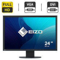 Монітор Б-клас EIZO FlexScan EV2436W / 24" (1920x1200) IPS / USB, VGA, DVI, DisplayPort / 2x 2W / VESA 100x100 б/в