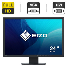 Монітор Б-клас EIZO FlexScan EV2436W / 24" (1920x1200) IPS / USB, VGA, DVI, DisplayPort / 2x 2W / VESA 100x100 б/в
