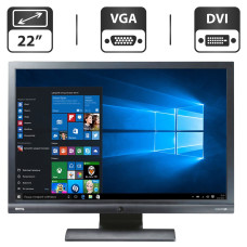 Монітор Б-клас BenQ G2200W / 22" (1680x1050) TN / VGA, DVI / VESA 100x100 + Кабелі (VGA та живлення) в комплекті б/в