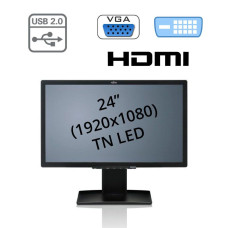 Монітор Fujitsu B24T-7 / 24" TN LED / 1x HDMI, 1x DVI, 1x VGA, USB-Hub, 1x Audio Port / вбудовані колонки 2x 1.5W б/в