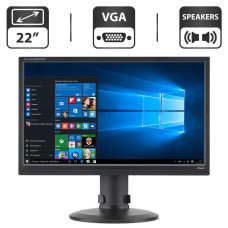Монітор Б-клас Iiyama ProLite B2280WSD-B1 / 22" TN / VGA, DVI / Вбудовані колонки 2x 2.0W / VESA 100x100 + Кабелі підключення б/в