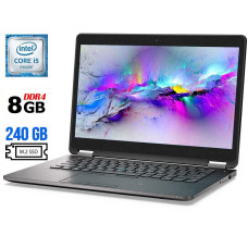 Ультрабук Б-класс Dell Latitude E7470 / 14" IPS / Core i5-6300U (2(4) ядра по 2.4-3 GHz) / 8GB DDR4 / 240GB SSD M.2 / HD Graphics 520 / WebCam / HDMI / miniDP / Win 10 б/в