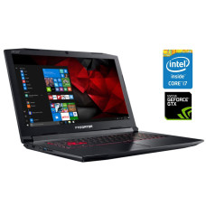 Ігровий ноутбук Acer Predator Helios 300 G3-571 / 15.6" (1920x1080) IPS / Intel Core i7-7700HQ (4 (8) ядра по 2.8 - 3.8 GHz) / 16 GB DDR4 / 128 GB SSD + 2000 GB HDD / nVidia GeForce GTX 1060, 6 GB GDDR5, 192-bit / WebCam б/в