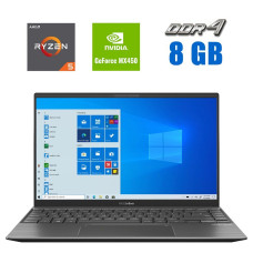 Ігровий ноутбук Asus ZenBook UX425UG / 14" (1920x1080) IPS / AMD Ryzen 5 5500U (6 (12) ядер по 2.1 - 4.0 GHz) / 8 GB DDR4 / 256 GB SSD M.2 / nVidia GeForce MX450, 2 GB GDDR5, 64-bit / WebCam б/в
