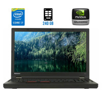 Робоча станція Б-класс Lenovo Thinkpad W541 / 15.6" (1920x1080) TN / Intel Core i7-4910MQ (4 (8) ядра по 2.9 - 3.9 GHz) / 16 GB DDR3 / 240 GB SSD / nVidia Quadro K2100M, 2 GB GDDR5, 128-bit / WebCam б/в