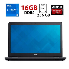 Ігровий ноутбук Dell Latitude E5570 / 15.6" (1920x1080) IPS / Intel Core i7-6820HQ (4 (8) ядра по 2.7 - 3.6 GHz) / 16 GB DDR4 / 256 GB SSD / AMD Radeon R7 M370, 2 GB GDDR5, 128-bit / WebCam / HDMI б/в