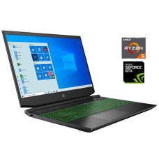 Ігровий ноутбук HP Pavilion Gaming 15z-ec200 / 15.6" (1920x1080) IPS / AMD Ryzen 5 5600H (6 (12) ядер по 3.3 - 4.2 GHz) / 16 GB DDR4 / 480 GB SSD / nVidia GeForce GTX 1650, 4 GB GDDR6, 128-bit / WebCam б/в