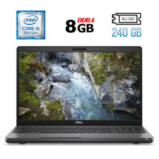Ноутбук Dell Precision 3540 / 15.6" (1366x768) TN / Intel Core i5-8365U (4 (8) ядра по 1.6 - 4.1 GHz) / 8 GB DDR4 / 240 GB SSD M.2 / Intel UHD Graphics 620 / WebCam / Fingerprint / HDMI / Windows 10 б/в