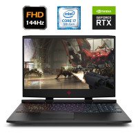 Ігровий ноутбук HP Omen 15-dc1018cs / 15.6" (1920x1080) IPS / Intel Core i7-9750H (6 (12) ядер по 2.6 - 4.5 GHz) / 16 GB DDR4 / 512 GB SSD / nVidia GeForce RTX 2070 Max-Q, 8 GB GDDR6, 256-bit / WebCam / USB 3.1 / miniDP / HDMI б/в