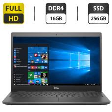 Ультрабук Б-клас Dell Latitude 3510 / 15.6" (1920x1080) IPS / Intel Core i5-10210U (4 (8) ядра по 1.6 - 4.2 GHz) / 16 GB DDR4 / 256 GB SSD / Intel UHD Graphics / WebCam / HDMI / АКБ NEW б/в