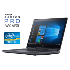 Ноутбук Dell Precision 7520 / 15.6" (1920x1080) IPS / Intel Core i7-6820HQ (4 (8) ядра по 2.7 - 3.6 GHz) / 16 GB DDR4 / 1000 GB SSD / AMD Radeon Pro WX 4130, 2 GB GDDR5, 128-bit / WebCam / Windows 10 б/в