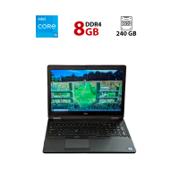 Ноутбук Б-клас Dell Latitude E5570 / 15.6" (1366x768) TN / Intel Core i5-6440HQ (4 ядра по 2.6 - 3.5 GHz) / 8 GB DDR4 / 240 GB SSD / Intel HD Graphics 530 / WebCam / HDMI б/в